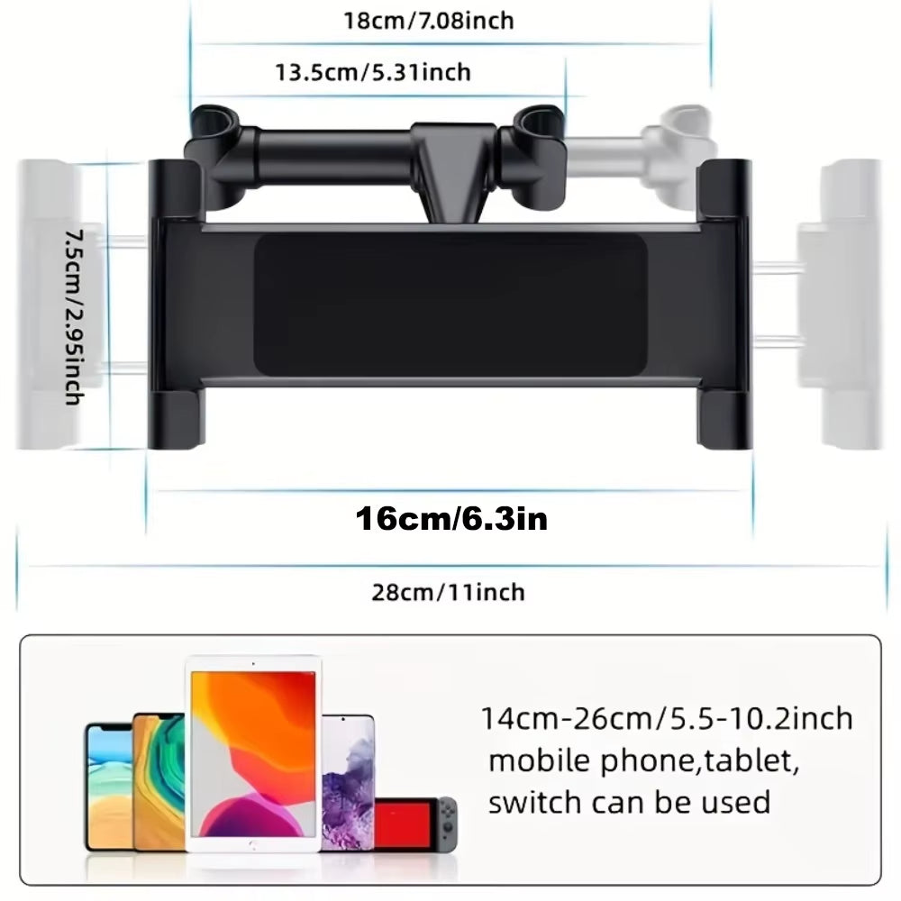 Car Tablet Holder, Headrest Tablet Mount Headrest Stand Cradle Compatible with Devices for Ipad Air Mini, Other 4.7-12.9