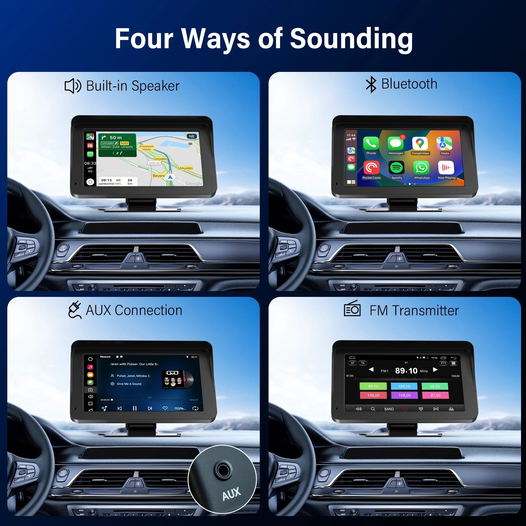 Wireless Carplay Screen, 7