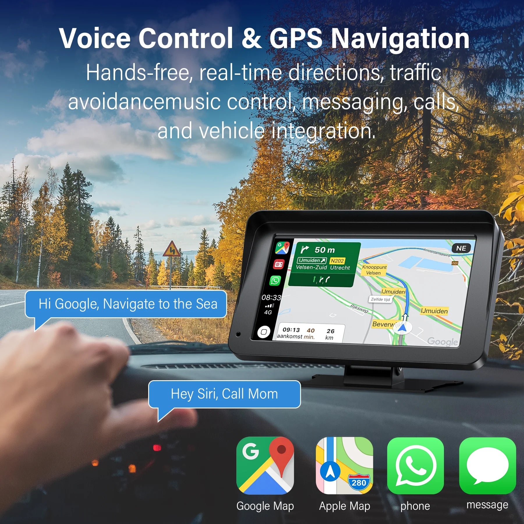 Wireless Carplay Screen, 7