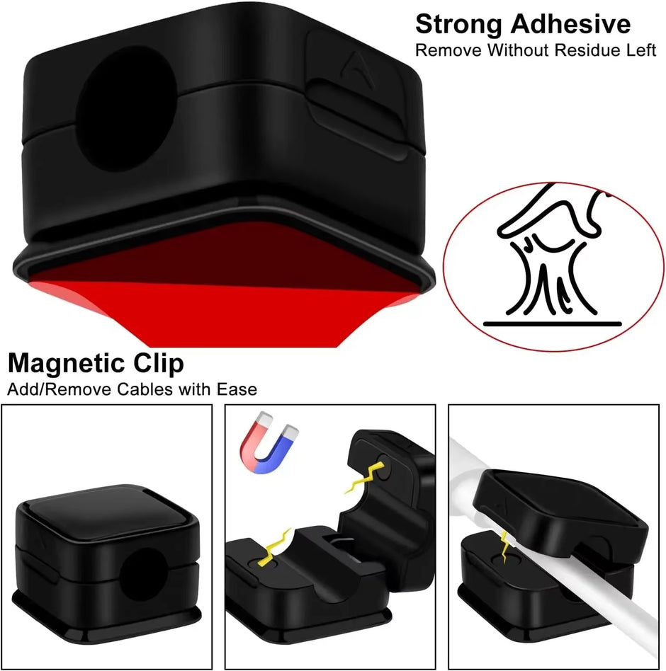 Magnetic Cable Organizer Clips For Cable Management