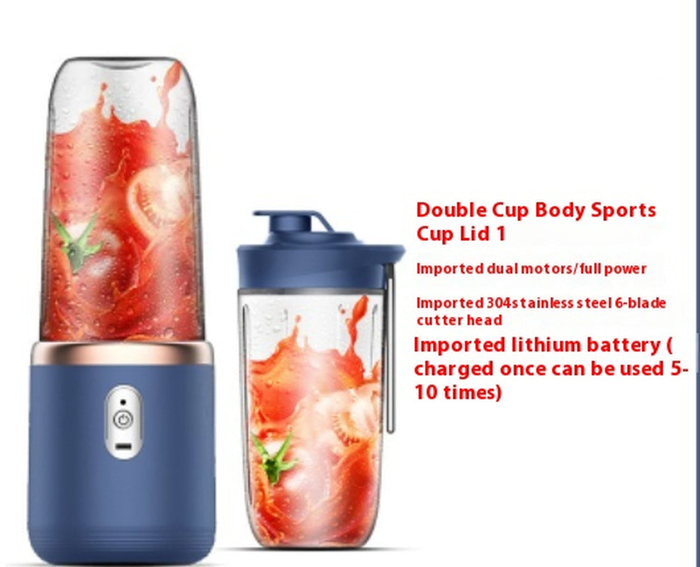 6Blade Portable Blender Mini Juicer Cup Extractor Smoothie USB Charging Fruit Squeezer Blender Food Mixer Ice Crusher Portable Juicer Machine