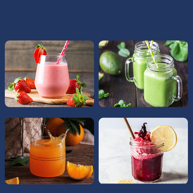 6Blade Portable Blender Mini Juicer Cup Extractor Smoothie USB Charging Fruit Squeezer Blender Food Mixer Ice Crusher Portable Juicer Machine
