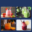 6Blade Portable Blender Mini Juicer Cup Extractor Smoothie USB Charging Fruit Squeezer Blender Food Mixer Ice Crusher Portable Juicer Machine